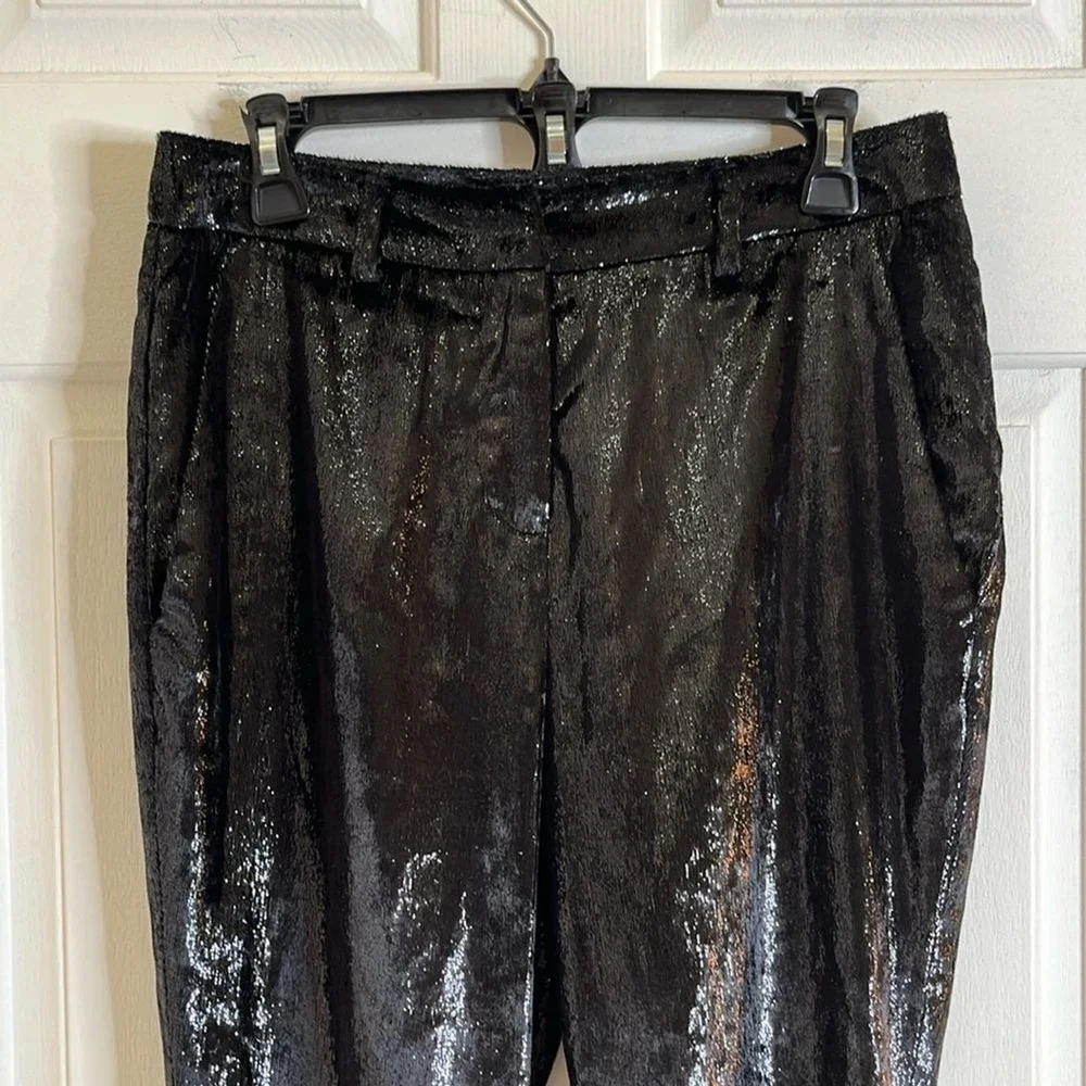 ba&sh Kodi Noir Pants‎ Women's size 4 Glitter Shimmer Sparkles Night Out